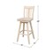 International Concepts San Remo Bar Height Stool, with Swivel, 30." Seat Height, Unfinished S-103SW - alternate 4